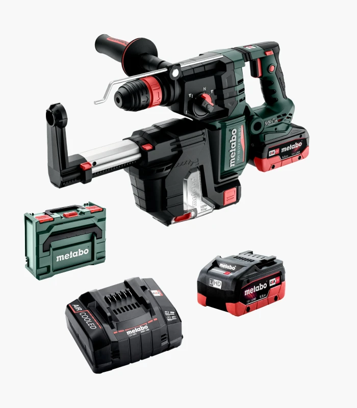 kh_18_ltx_bl_28_q_set Перфоратор акумуляторний Metabo KH 18 LTX BL 28 Q Set ISA (2x5.5 Аг + ЗП + кейс) - Зображення 1