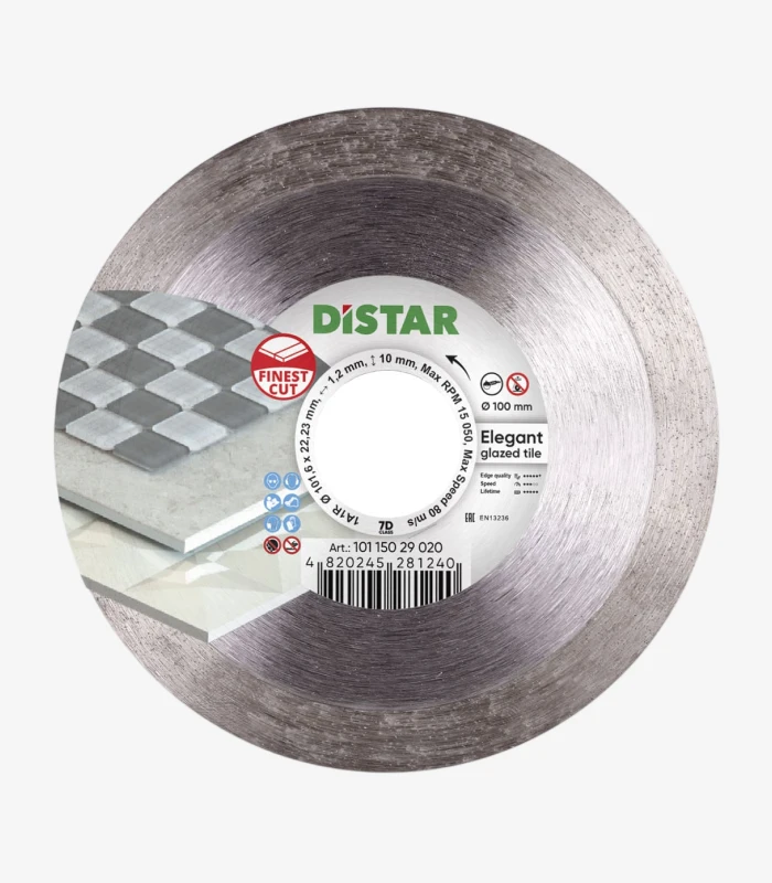 distar-elegante-100-mm Круг алмазний відрізний Distar Elegant 100×1,2×10×22,23 мм (10115029020) - Зображення 1
