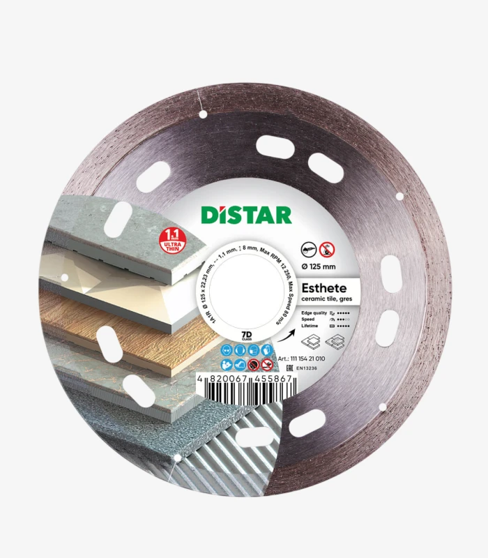 distar-esthete-125-mm Круг алмазний відрізний Distar Esthete 125×1,1×8×22,23 мм (11115421010) - Зображення 1