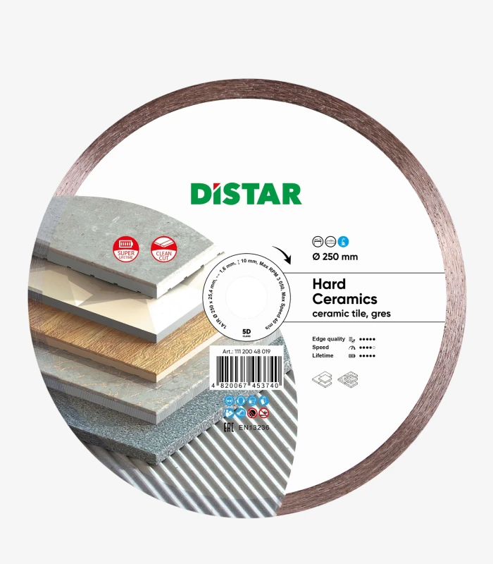 distar-hard-ceramics-250 мм Круг алмазний відрізний Distar Hard Ceramics 250×1,6×25,4 мм (11120048019) - Зображення 1