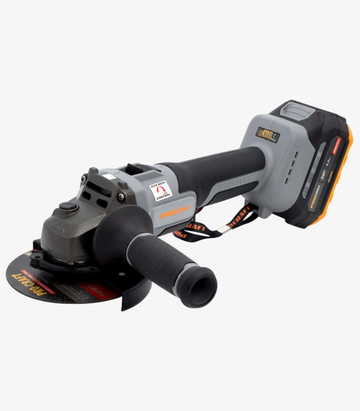 procraft-ag125a-set Акумуляторна болгарка Procraft Industrial AG125A SET (1 АКБ 20В 4Ач та ЗП, кейс) - Зображення 1